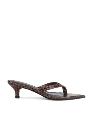 Ginza Thong Slipper in Brown Croc | Revolve Clothing (Global)