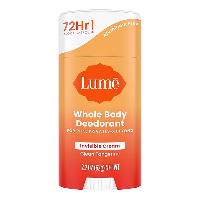 Lume Whole Body Deodorant - Invisible Cream Stick - 72 Hour Odor Control - Aluminum Free, Baking ... | Amazon (US)