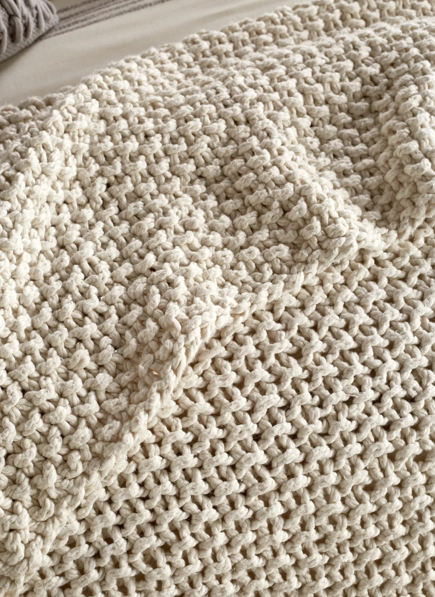 Pure Cotton Chunky Knit Throw Blanket - DKNY | DKNY