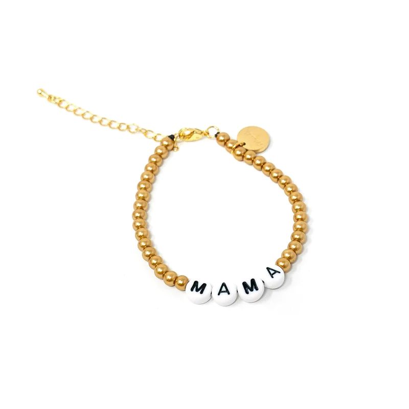 Pink and Gold Mama Adjustable Bracelets | The Sis Kiss