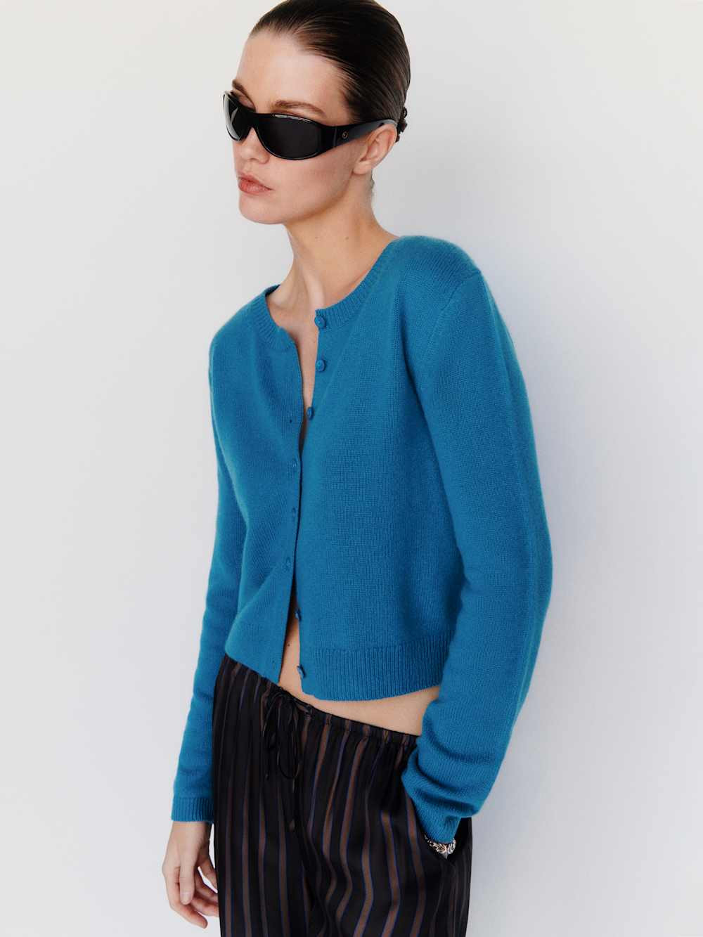 Clara Cashmere Crew Cardigan | Reformation (Global)