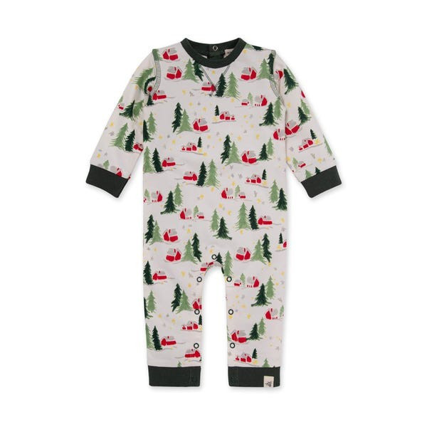 French Terry Winter Cabin Organic Baby Jumpsuit | Burts Bees Baby