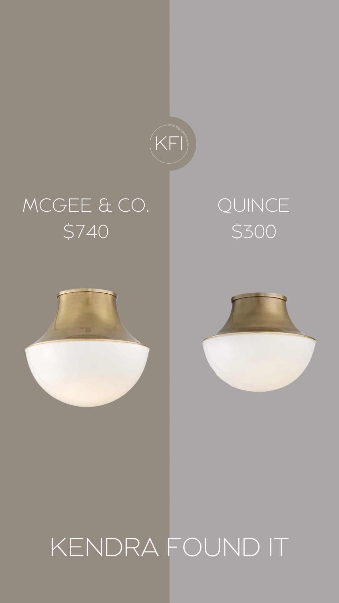 Same silhouette, same glow, but one major difference—the price. ✨ On the left: the stunning McGee and Co. Lettie Flush Mount in aged brass, priced at $740. On the right: a gorgeous $300 McGee and Co. Lettie Flush Mount dupe from Quince that delivers the same designer lighting look for less.

Both fixtures feature that signature sculptural dome, opal glass shade, and warm brass finish that blends beautifully with modern organic, transitional, or Studio McGee–inspired spaces. This flush mount dupe is perfect for lower ceilings in bedrooms, hallways, mudrooms, or entryways where style still matters.

If you’ve been searching for a brass ceiling light that looks high-end without the high price, this McGee and Co. Lettie Flush Mount dupe from Quince is the one. Tap to shop this find—plus more designer lighting dupes—now on my LTK.

💡 Follow for more affordable home finds and McGee and Co. dupes you’ll love. 

 #LTKHome #LTKSaleAlert