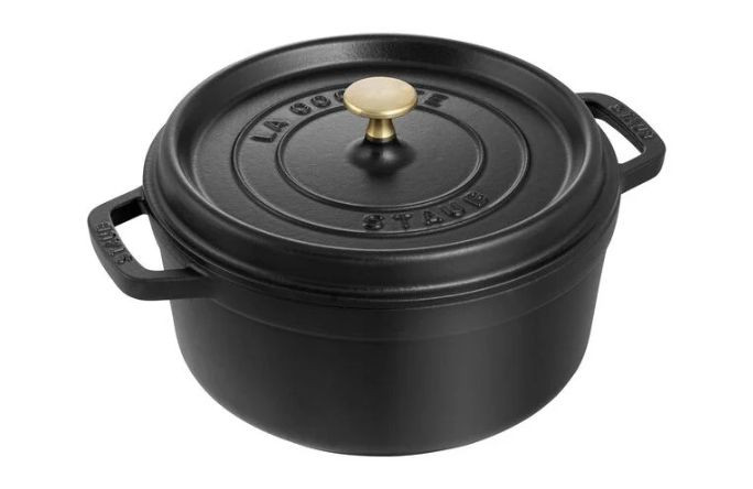 Staub Cast Iron 5.5 qt, Round, Cocotte, Black Matte - Visual Imperfections | The ZWILLING Group Cutlery & Cookware