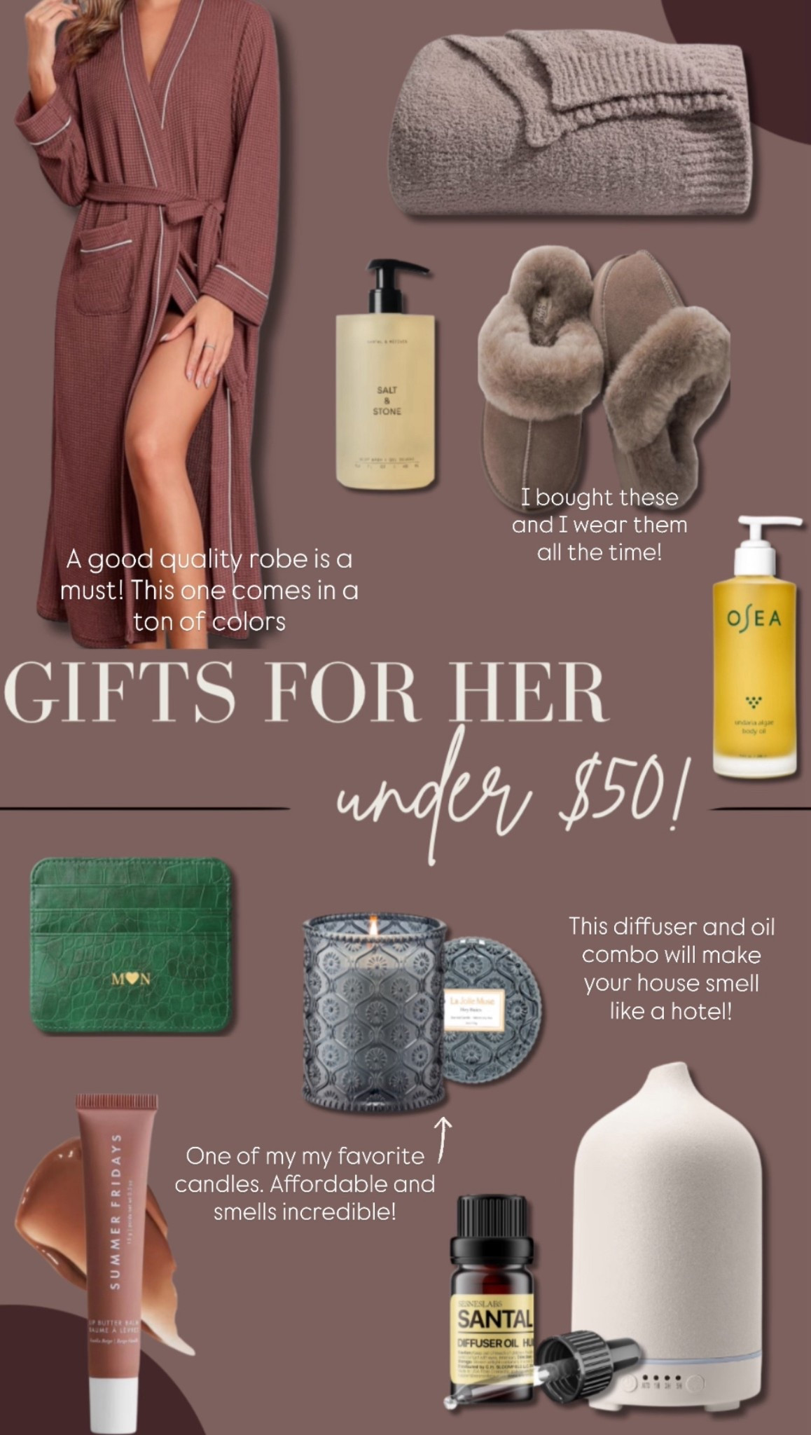 Gifts for her under $50! 🤎



#LTKFindsUnder50 #LTKSaleAlert #LTKFindsUnder100