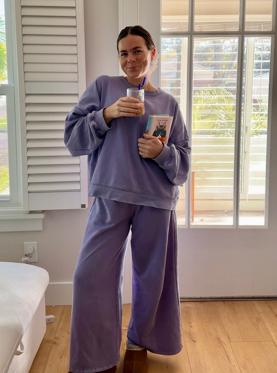 Comfiest matching set from gap that I wear all the time, I think they don’t have this purple anymore but there are lots of other colors! #gap #matchingset #comfyoutfit 

#LTKootd #LTKdayinmylife #LTKgrwm