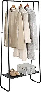 SunnyPoint Freestanding Clothes Garment Rack, Organizer Closet (BLK) | Amazon (US)