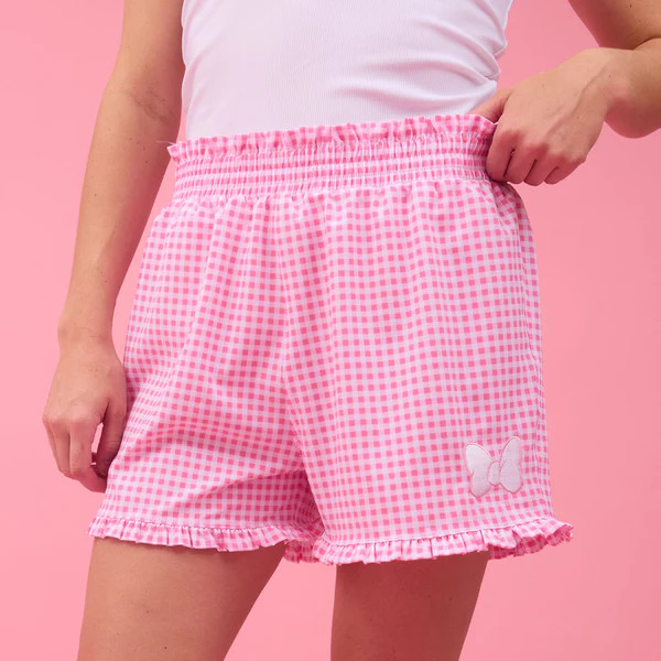 Disney Bow Lake Shorts, Pink Gingham | Albion Fit
