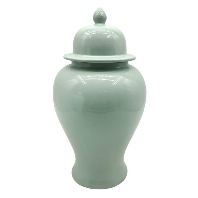 Green Ceramic Vase, 15" | At Home
