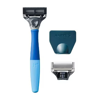 Harry's 5-Blade Men's Razor - 1 Razor Handle + 2 Razor Blade Refills - Ocean Blue | Target