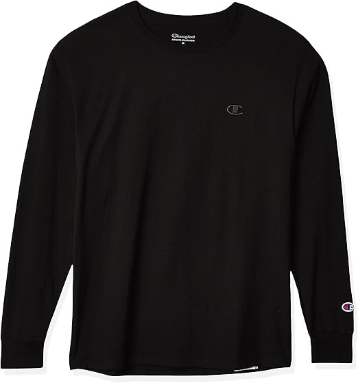 Champion Men’s Long Sleeve Crewneck T Shirt, Long Sleeve T Shirt, Long Sleeve Shirts for Men | Amazon (US)