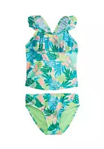 Girls 4-6x Tankini Flounce Swimsuit Set | Belk