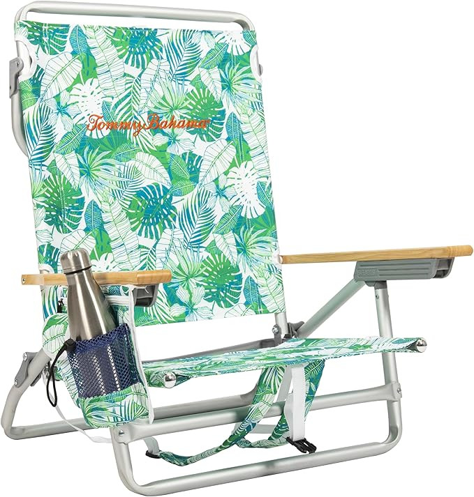 Tommy Bahama 5-Position Classic Lay Flat Backpack Beach Chair with Cooler and Cup Holder, Portabl... | Amazon (US)