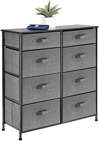mDesign Storage Dresser Furniture, Tall Chest Tower Organizer for Bedroom, Hallway, Entryway, Kid Ro | Amazon (US)