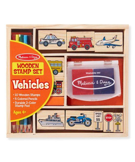 Vehicle Wood Stamp Set | Zulily