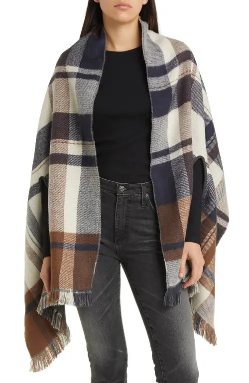 Treasure & Bond Plaid Convertible Scarf in Beige Plaid Combo at Nordstrom | Nordstrom
