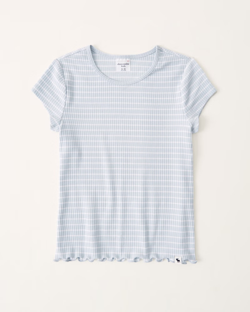 pattern short-sleeve ribbed tee | Abercrombie & Fitch (US)