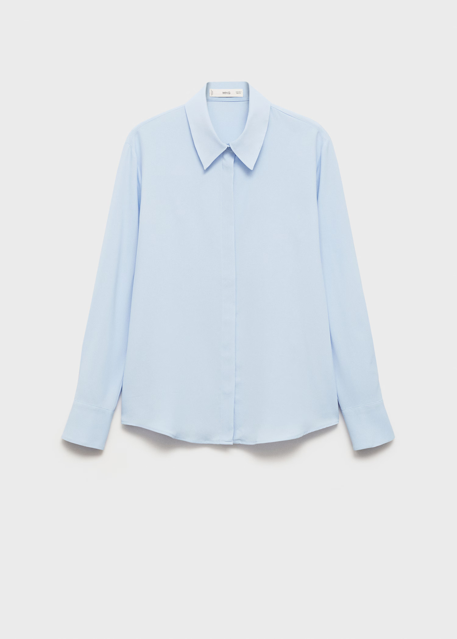Fluid long-sleeved shirt | MANGO (UK)