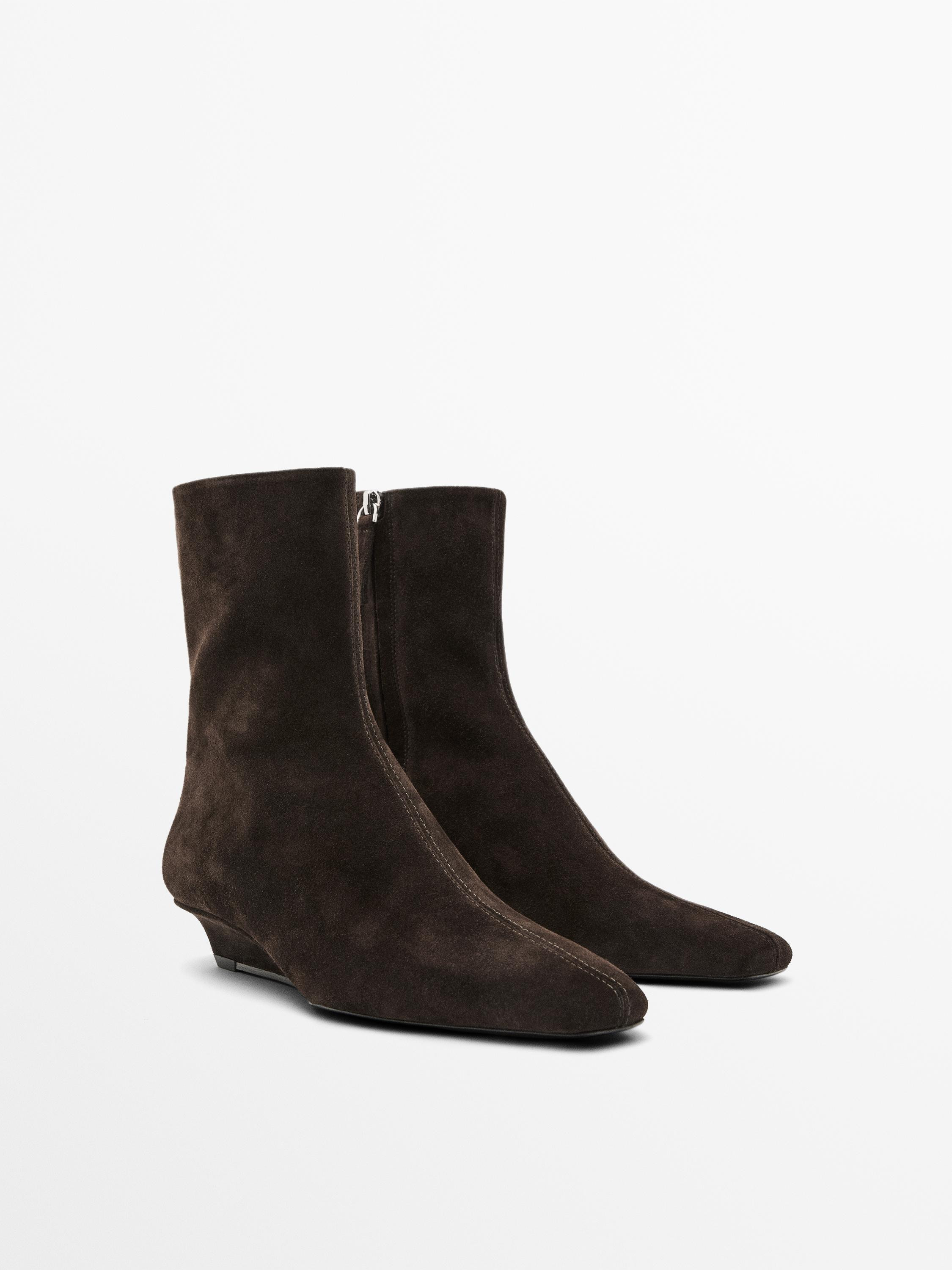 Absatzstiefeletten mit Keilabsatz | Massimo Dutti DE