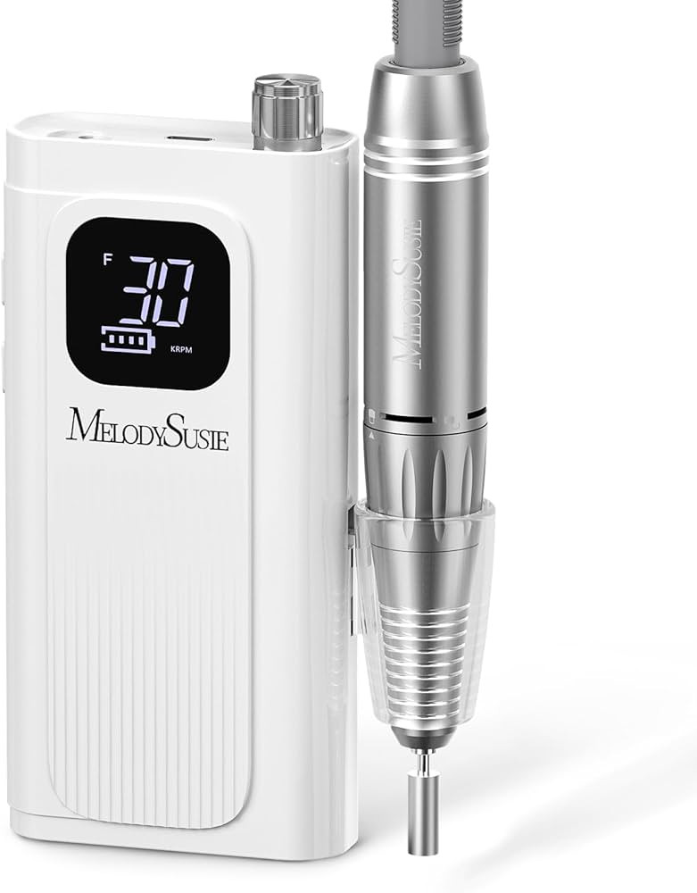 MelodySusie Entry-Level Clip-On Cordless Essential Nail Drill, SC300F 30000RPM E-File with LCD Di... | Amazon (US)
