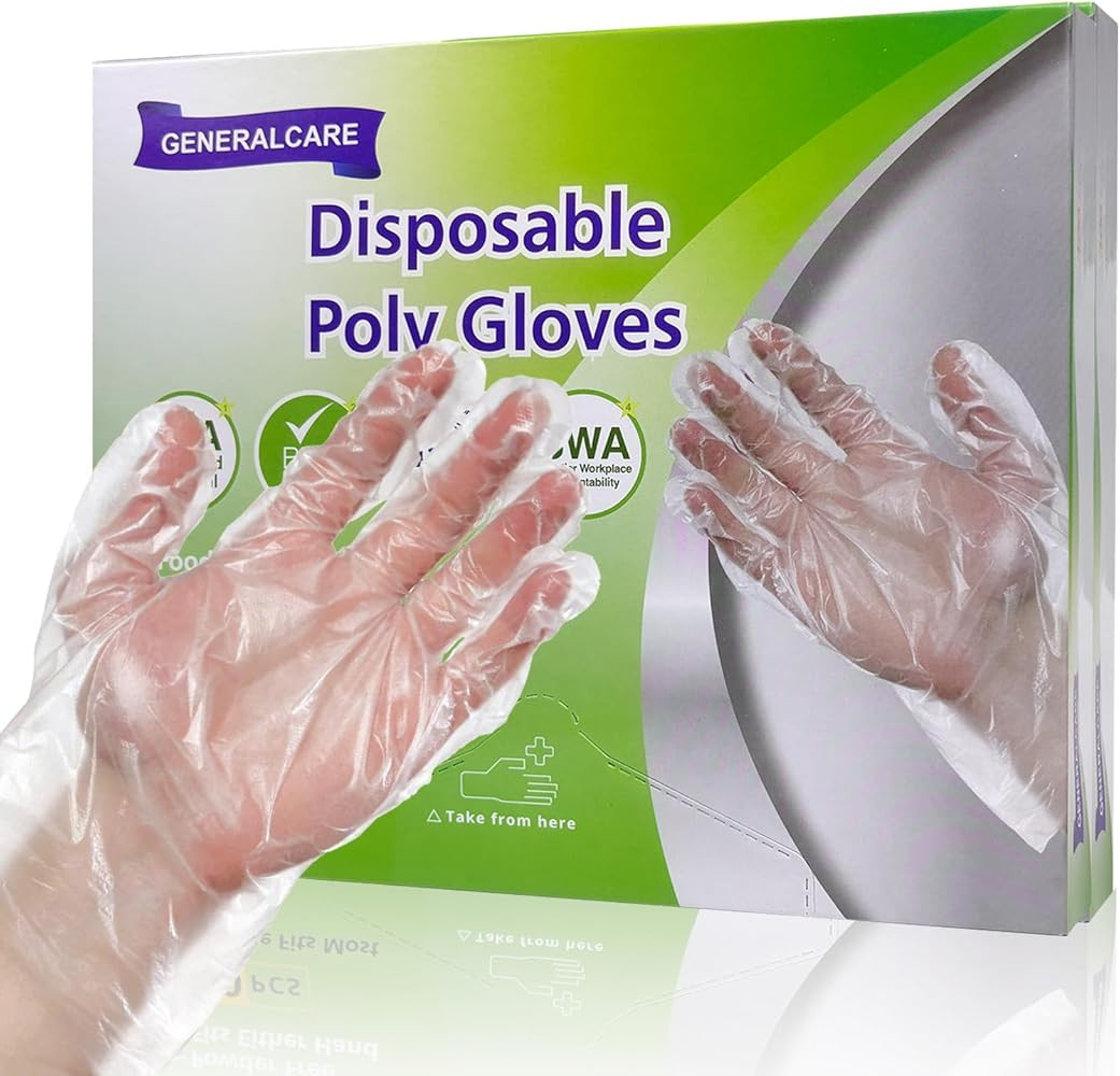 200 PCS Disposable Plastic Gloves, Food Grade Clear Gloves for Cooking, Food Handling, Cleaning &... | Amazon (US)