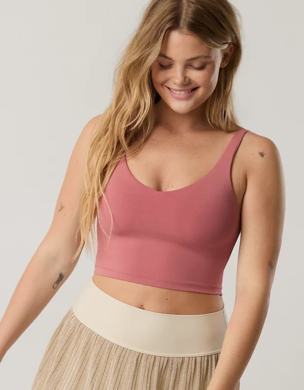 OFFLINE By Aerie Real Me Low Key Longline Sports Bra | Aerie