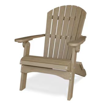 Wildridge Heritage Weathered Wood Hdpe Frame Stationary Adirondack Chair with Slat SeatItem #5681... | Lowe's