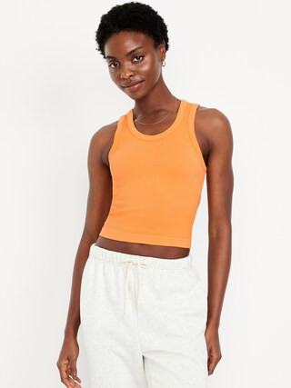 Exhale Seamless Fitted Rib Tank | Old Navy (US)