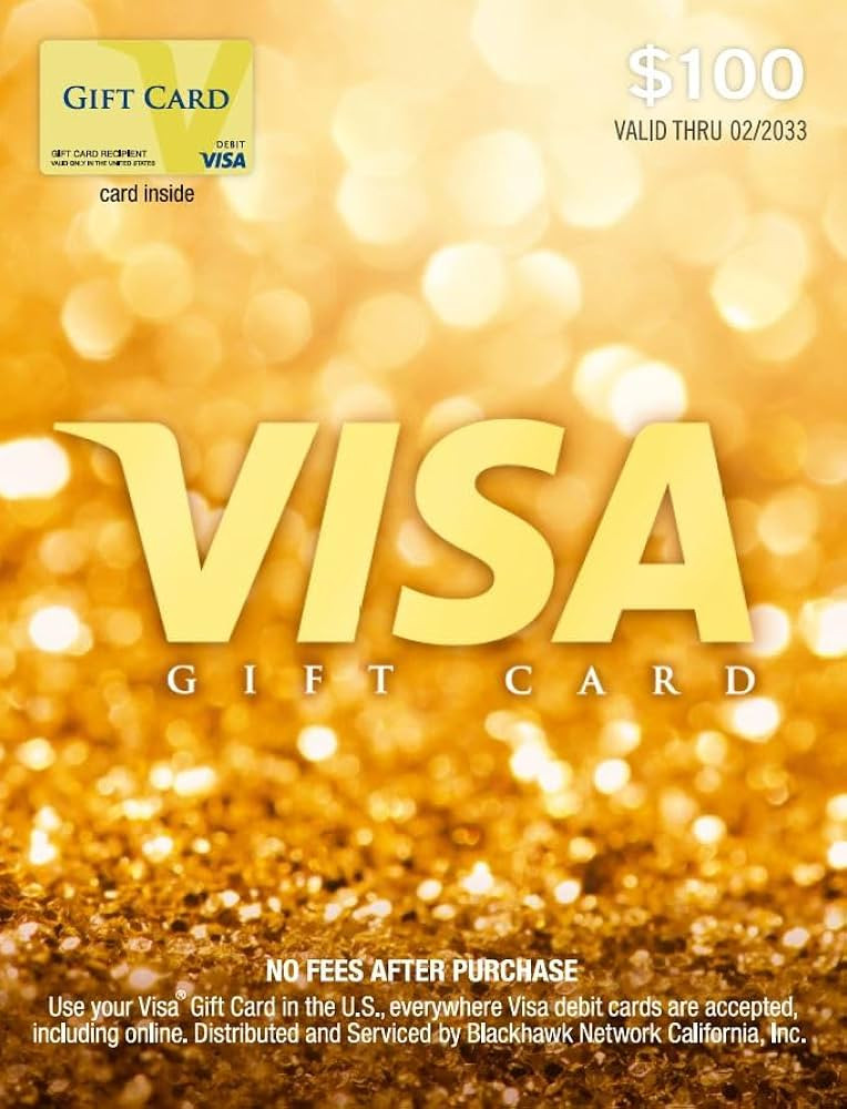 Visa $100 Gift Card (plus $5.95 Purchase Fee) | Amazon (US)