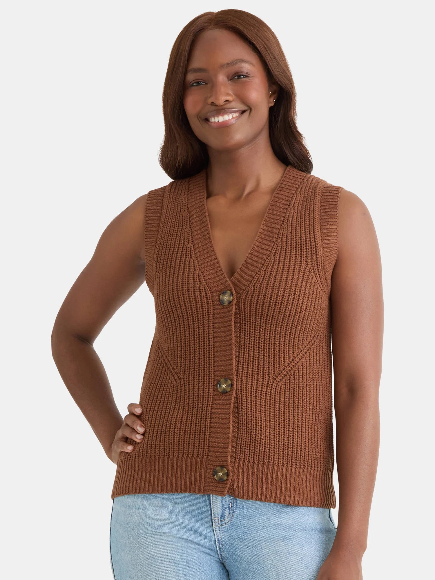 Time and Tru Women's Sweater Vest, Sizes XS-XXXL | Walmart (US)