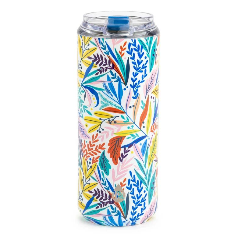 TAL Stainless Steel Tall Boy Water Bottle 18 fl oz, Blue Leaf - Walmart.com | Walmart (US)