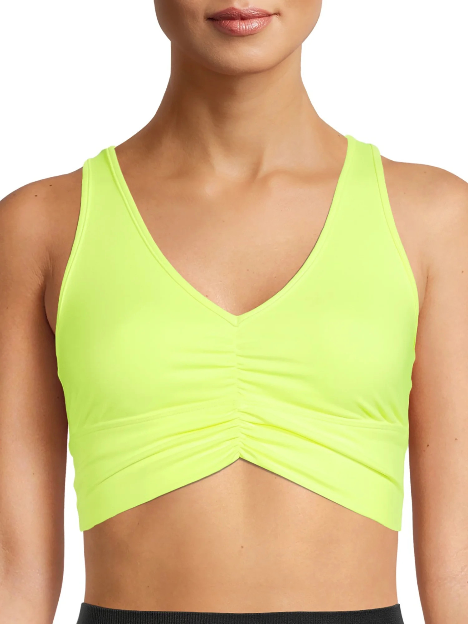 Avia Women's Ruched V-Neck Sports Bra | Walmart (US)