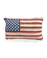 14x24 Chunky American Flag Oblong Pillow | Marshalls