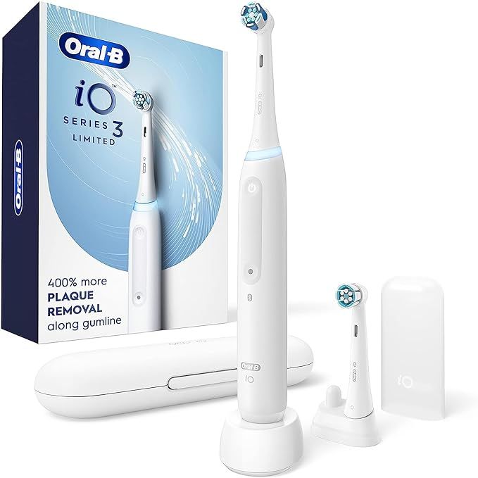 Oral-B iO Deep Clean Rechargeable Electric Powered Toothbrush, White with iO Series 3 Limited, 2 ... | Amazon (US)