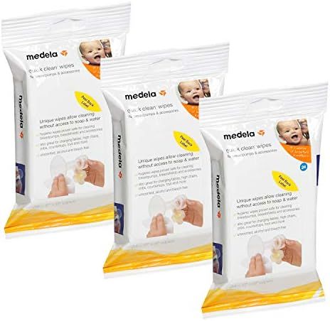 Medela Quick Clean Breast Pump and Accessory Wipes, 72 Wipes in a Resealable Pack, Convenient Por... | Amazon (US)