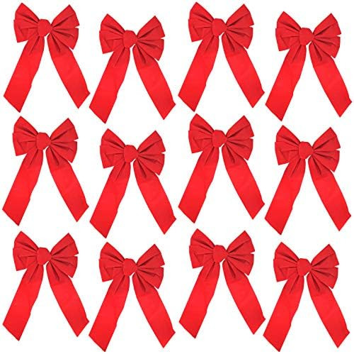 Amazon.com: Iconikal 5-Loop Red Velvet Bows 9 x 20-Inch, 12-Pack : Health & Household | Amazon (US)