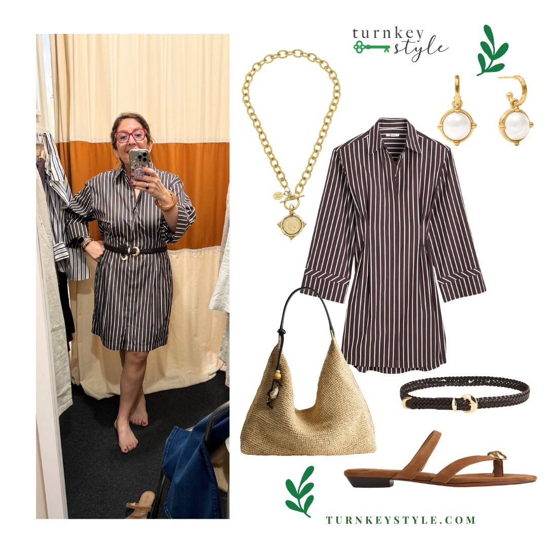 This dress has pockets, goes in at the waist and is so comfy  

#LTKSeasonal #LTKWorkwear #LTKOver40