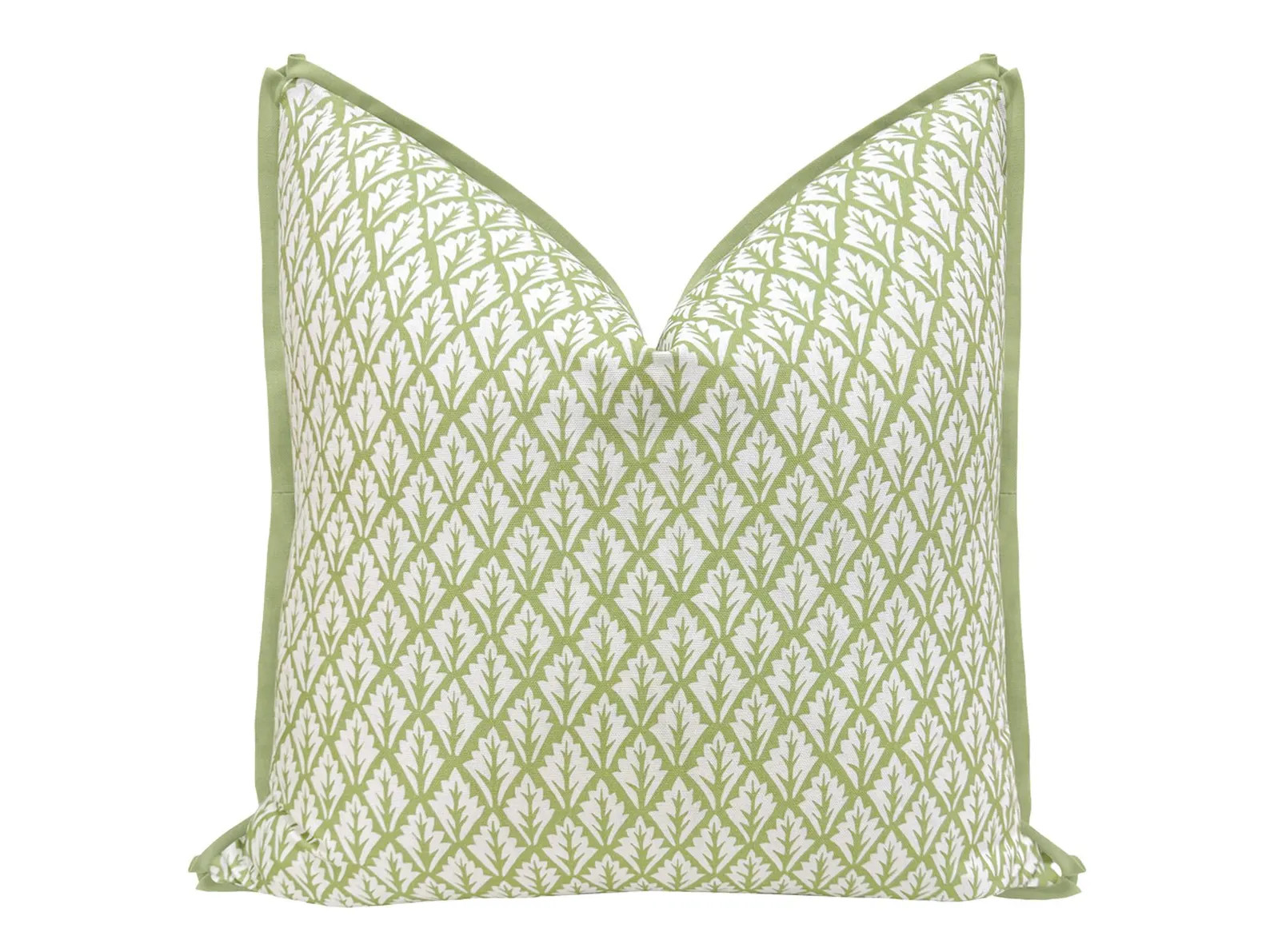 Verbena Print // Celadon with Butterfly Flange | floral print | flange pillow | green throw pillo... | Etsy (Global)
