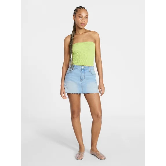 No Boundaries Seamless Textured Tube Top, Women's XXS-XXL | Walmart (US)