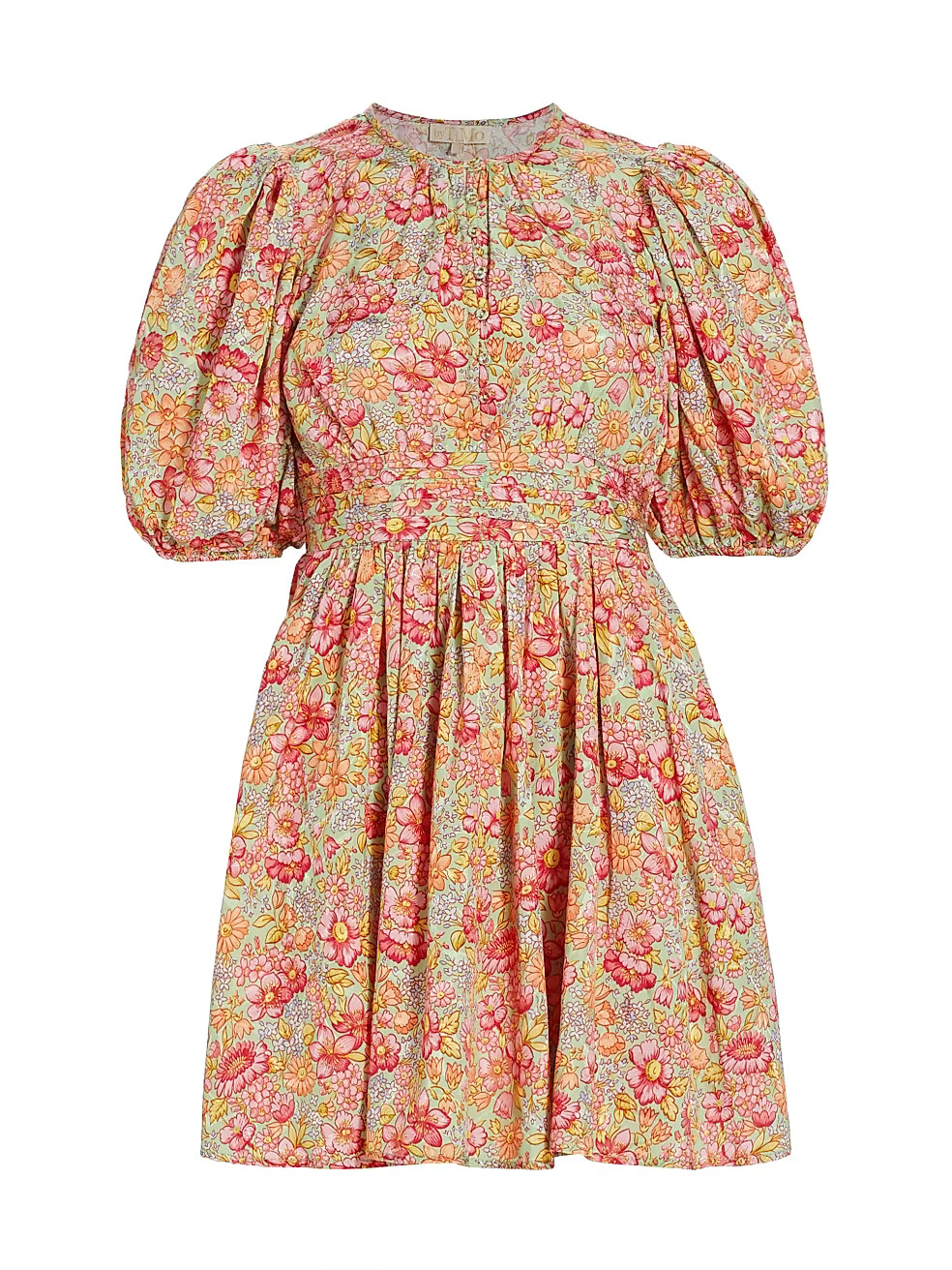 byTiMo Floral Puff-Sleeve Minidress | Saks Fifth Avenue