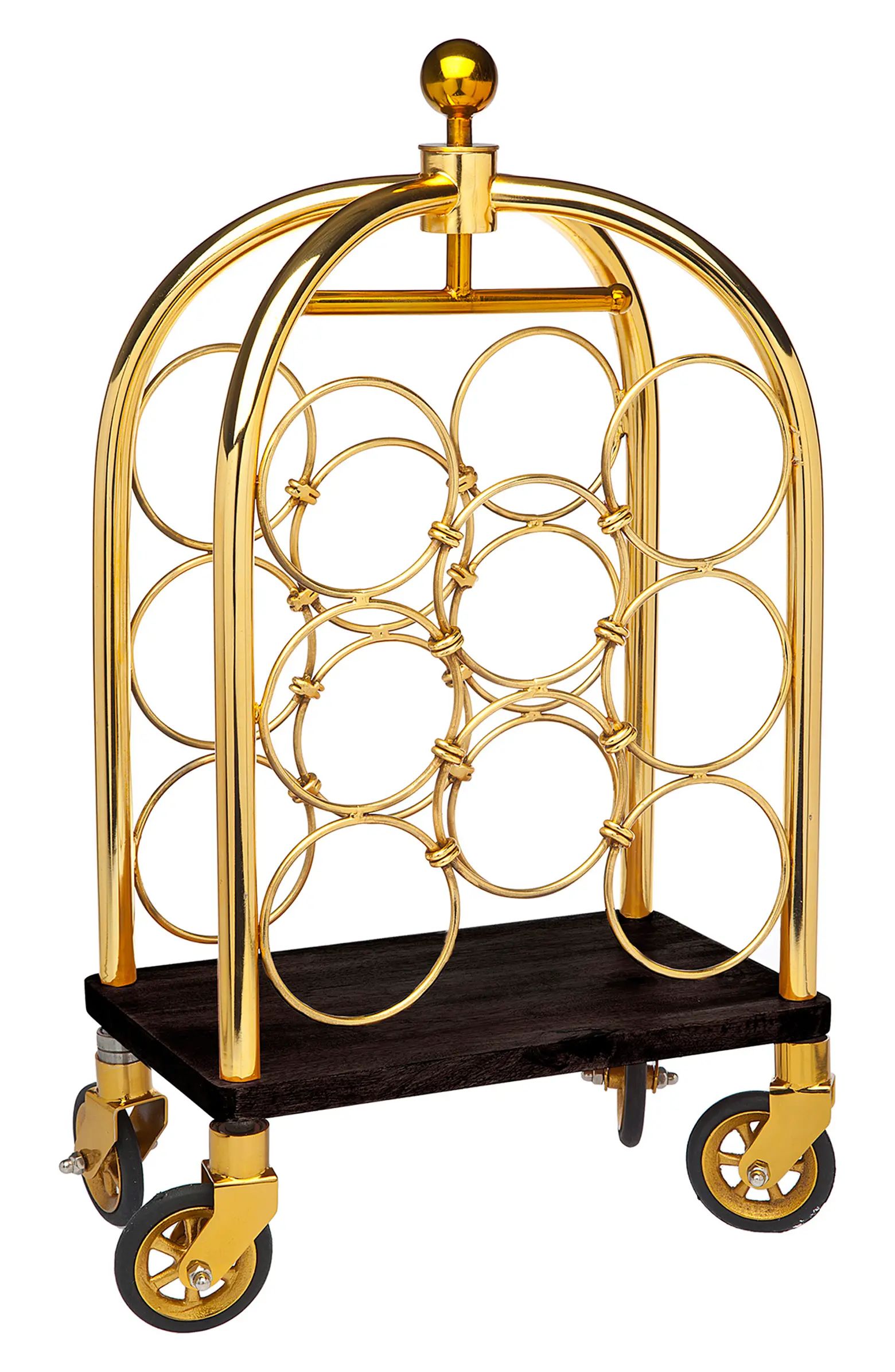 Godinger 9-Bottle Luggage Cart Wine Rack | Nordstrom | Nordstrom