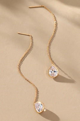 Ettika Barely There Crystal Dangle Threader Earrings | Anthropologie (US)