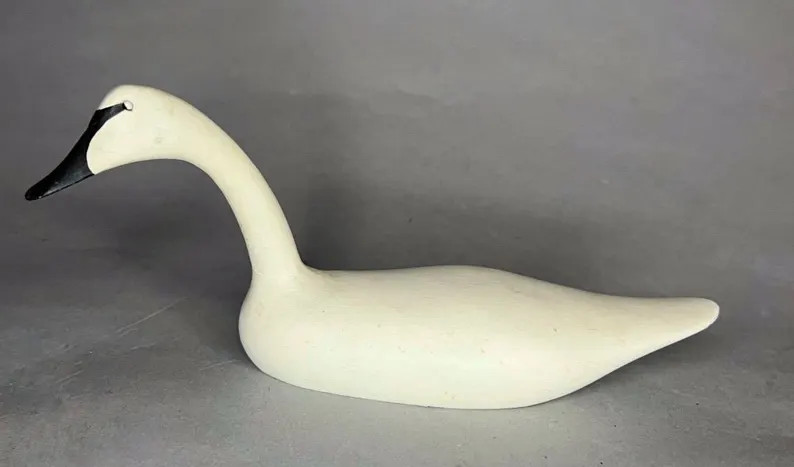 Vintage 1980 Handcrafted Swan Wood Decoy by Eastern Shore Artist Dave Stavely | Etsy (US)