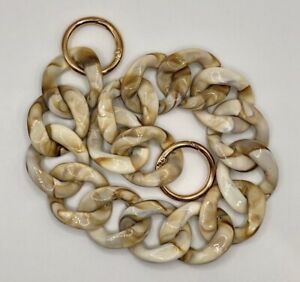 Acrylic chunky chain link bag strap, creamy latte colour links, 68cm  | eBay | eBay CA