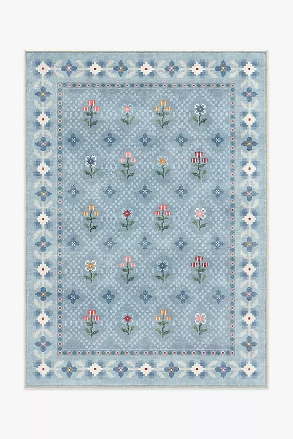 Washable Folk Floral Ella Rug | Anthropologie (US)