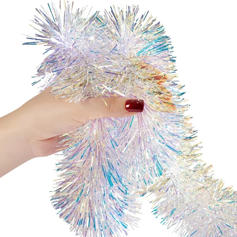 Ayieyill 33ft Tinsel Garland Hanging Christmas Tree Garland for Christmas Tree Decorations Indoor... | Walmart (US)