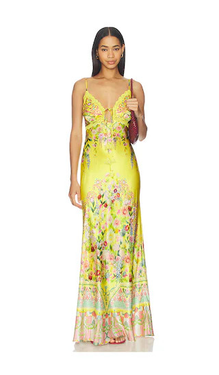 Bias Slip Dress With Lace Edge Detail in Lady Limonada | spring break dress  | Revolve Clothing (Global)