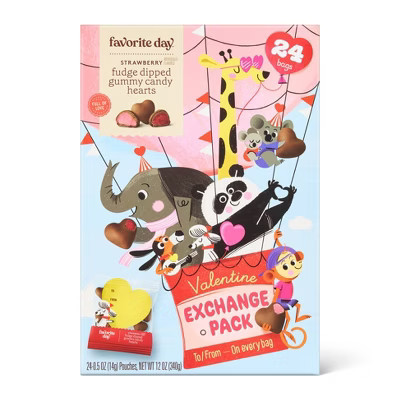 Valentine's Chocolatey Mini Gummy Hearts Box Candies - 12oz/24ct - Favorite Day™ | Target