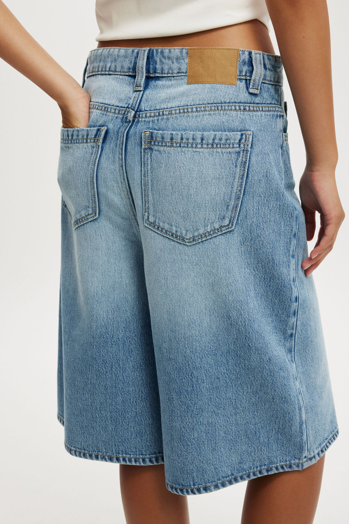 Lyocell Wide Denim Jort | Cotton On (US)