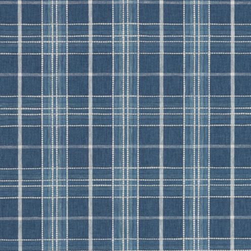 Barkley Plaid Blue Fabric by the Yard | Ballard Designs, Inc.
